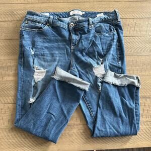 Torrid Cropped Distressed Boyfriend Jeans Denim Plus Size 18